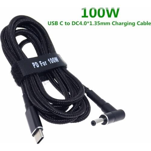 100W USB Type C Power Adapter Converter to 4.0*1.35mm Dc Plug Connector PD Emulator Trigger Charging Cable Cord for Asus Laptop