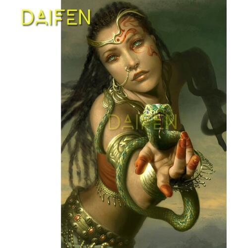 DIY 3D Diamond mosaic snake woman Full Round Diamond painting Full Square Diamond embroidery Cross stitch snake woman