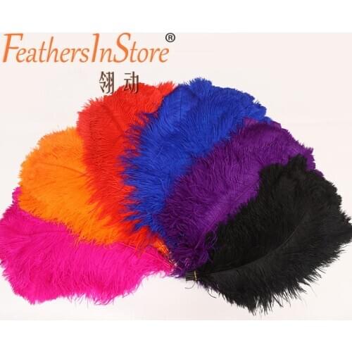 Free shipping 50pcs/ lot 20-22inch 50-55cm big rod wide pure white ostrich feather wholesale ostrich plumes