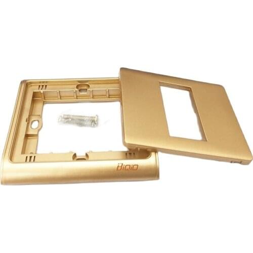 Lotus audio socket 2 RCA Jack panel 86X86MM Champagne color for DVD audio Power amplifier