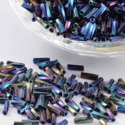 Small Twist Bugles Glass Seed Beads for Jewelry Making Bracelet Beads 6mmx1.8mmx0.6mm 1250pcs/50g