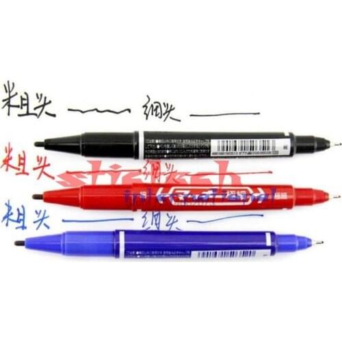 By dhl or ems 1000pcs Factory direct small double-headed marker MO-120 oily marker pen disc pen hook pen black cheapest