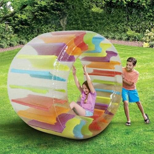 Children Swimming Multifunctional Pool Toys Crawling Colorful Inflatable Waterwheel Roller Floating Giant Rolling Ball