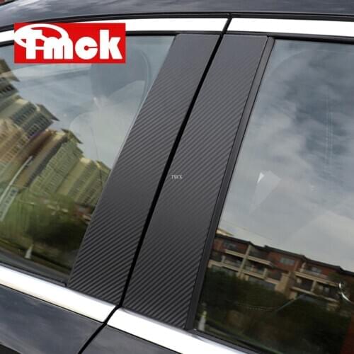 For Mercedes Benz A Class W177 V177 A180 A200 A220 A250 2019+ Carbon Fiber Car Window BC Column+Outdoor Bowl Sticker Trim Covers