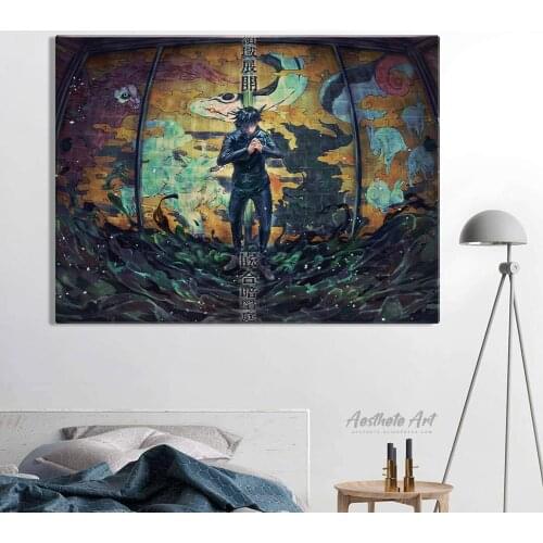 Jujutsu Kaisen Fushiguro Megumi Chimera Shadow Garden Anime Manga Decoration Home Decor Canvas Painting Wall Art Poster Print