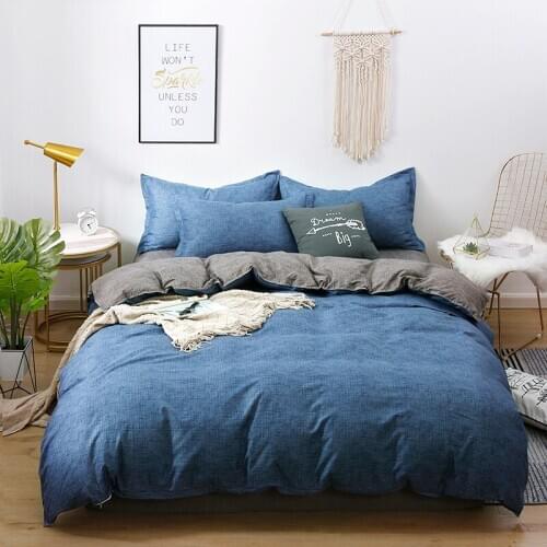 Fashion Pure Colour Bedding Sets Simple Soft Duvet Cover With Pillowcase Twin Full Queen King Size 3/4Pcs Bed Sheet