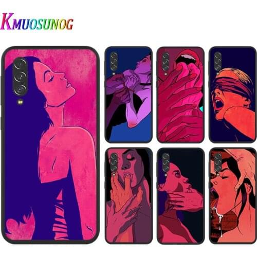 Sexy Lips Hot Girl For Samsung A10 10E 10S 20 20S 20E 30 30S 40 40S 50 50S 60 70 70S 80 90 A2 Core Black Soft phone Case