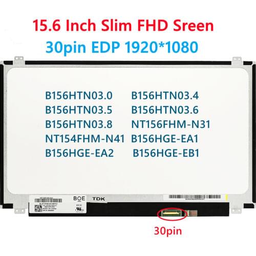 Free Shipping NT156FHM-N41 NT156FHM N41 N31 B156HTN03.0 B156HTN03.0 B156HTN03.4 B156HTN03.5 B156HTN03.8 1920 * 1080 EDP 30 Pins