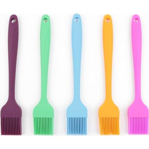 One Pcs Silicone Cake Brush Tools Eco-friendly Bread Oil Cream Cooking Basting Brush Silicon Kitchen Cake Tools D694