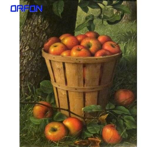 Orfon Frame Picture Classical Apple Diy Painting By Numbers Acrylic Canvas Painting Print On Canvas For Home Wall Art Decors