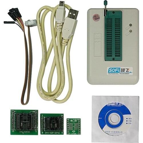 SOFI SP8-A/SP8-B programmer + 3 Adapters high speed USB programmer (93/24/25/BR90/ flash eeprom) over 5000 chips
