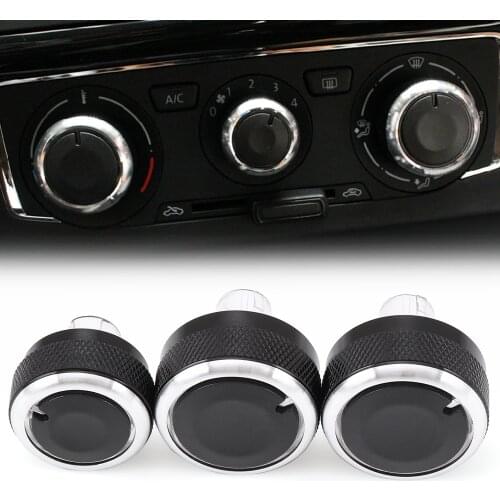 3pcs Car AC Knob Air Conditioning Knob Control Switch For VW MK6 Bora Golf 5 Tiguan Touran Passta B6 B7 3C For Skoda Octavia A5