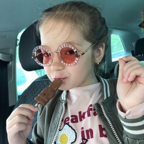 Metal Frame Boys Sunglasses Kids Girls Luxury Round Little Bee Children Sunglasses Black Sun Glasses Oculos Feminino Accessories