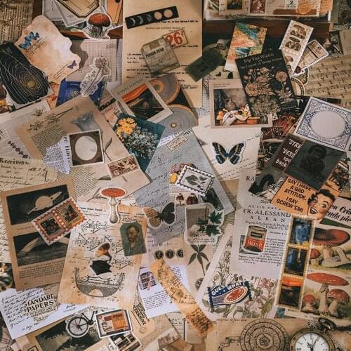 Antique Material Package Medieval Sticker Record Scrapbooking/Card Making/Journaling Project DIY Retro Hangtag with Hole Cards