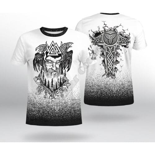 Viking Tattoo 3D Printed t shirts women for men Summer Casual Tees Short Sleeve T-shirts Short Sleeve Drop Shipping 04