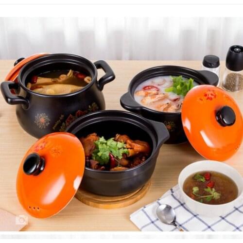 High Temperature Resistant Earthenware Soup Pot Soup Casserole Ceramic Open Flame Household Gas Clay Pot for cooking