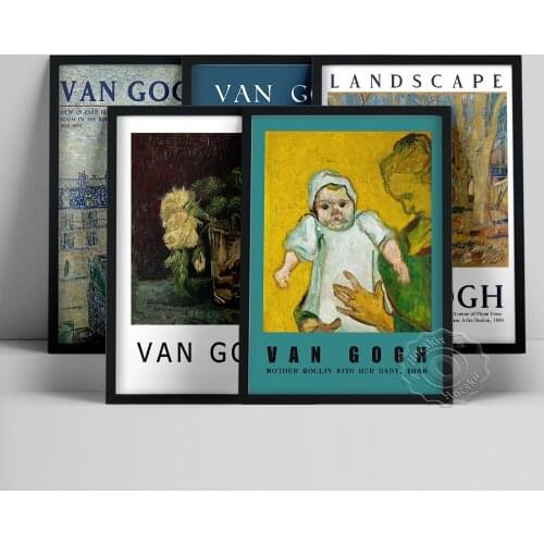 Vincent Gogh Exhibition Poster, View Of Paris From VincentS Room In The Rue Lepic Oil Painting, Vintage Landscape Wall Decor