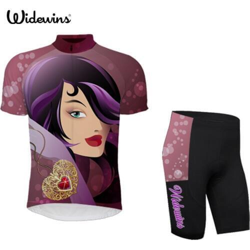 Widewins 2017 women Cycling Jerseys Sets Breathable Bike Cycling Clothing Polyester Quick-Dry Bicycle Clothes 5311
