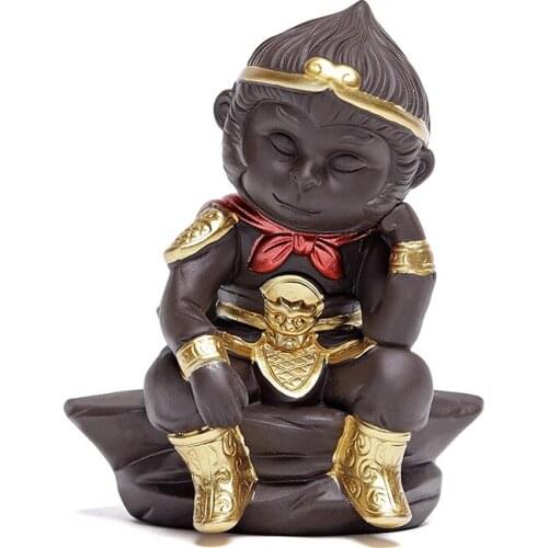 1pcs Creative Chinese Mythology Series Crafts Simple Monkey King Figurines Fashion Home Decoration Crafts Ceramic Ornaments