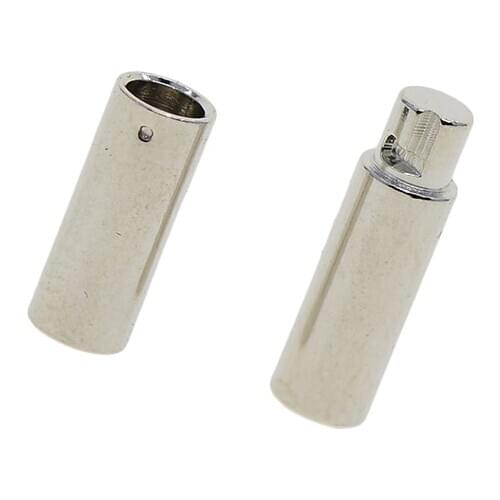 10 Sets Copper Leather Kumihimo Cord Glue In End Swivel Lock Clasp for 3mm Cords DIY Bracelets Necklaces Making (20 x 4 mm)