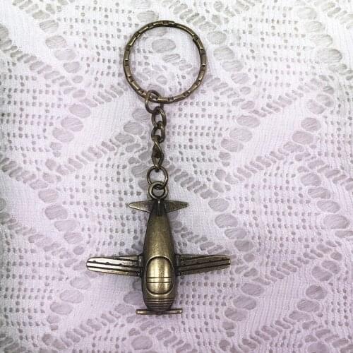 100pcs/lot DIY Wedding Favors and Gifts for Guests Party Souvenirs Antique Bronze Color Metal Vintage Airplane Key chain