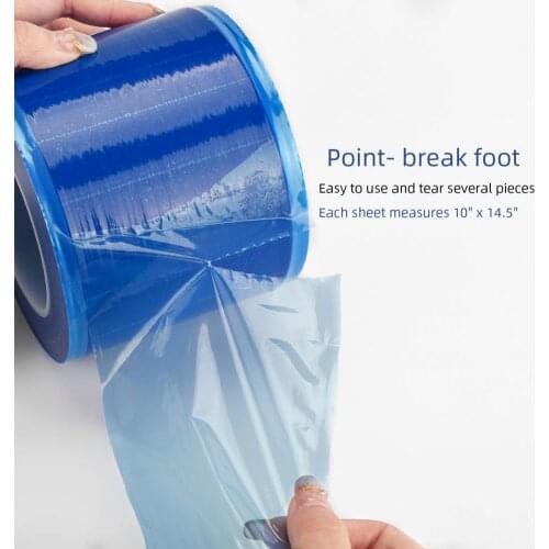 1200Pcs/Roll Waterproof Professional Anti-fouling Disposable Blue Protective Barrier Film for Tattoo