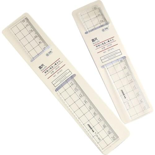 15cm 18cm 20cm 1pcs Simple STYLE Transparent Simple ruler square ruler cute stationery drawing supplies