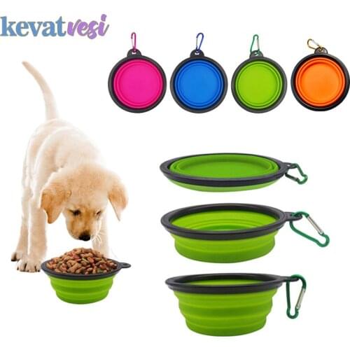 350ML Collapsible Dog Bowls Food Container Portable Water Bowl for Dogs Folding Outdoor Travel Dish Bowl Puppy Pet Accessories