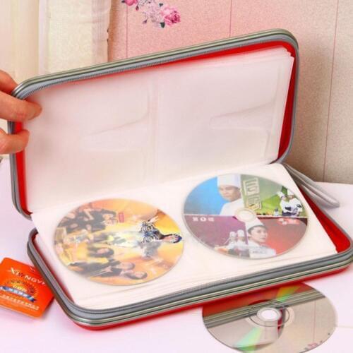 A Ausuky Storage CD Bag Portable 80 Disc Capacity DVD CD Case for Car Media Storage CD Bag -25