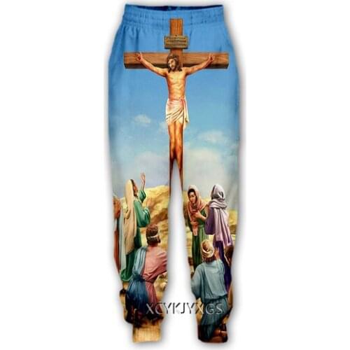 New Unisex God Religion Christ Jesus 3D Print Causal Clothing Fashion Men Women Hip Hop Pants Plus Size S-7XL Trouser Jogger
