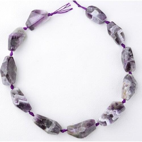 Natural 22x43mm Purple Amethysts Beads For Jewelry Making Beads Bracelets 15