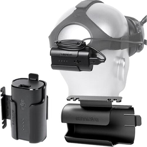 For DJI FPV Battery Holder Headband Battery Storage Case Back Clip Holder Combo Goggles V2 V1 Flying Glasses Accessories