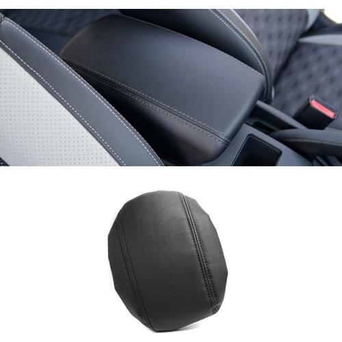For Nissan Qashqai 2008 2009 2010- 2017 PU Leather with Sponge Car Interior Center Console Lid Armrest Box Cover Trim Black