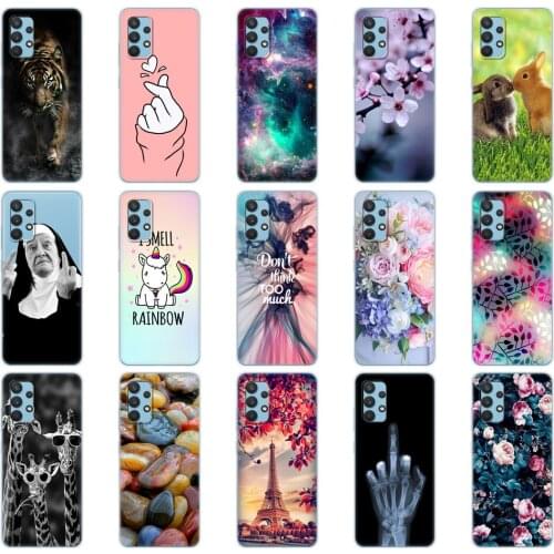 For Samsung Galaxy A32 A52 A72 Case Silicon Soft TPU Back Phone Cover For Samsung A32 A52 A72 4G 5G 2021 Protective Coque Bumper