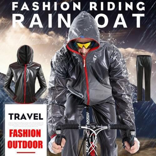 Bicycle Raincoat Rain Pants Suit Pure Color Fashion Ultra-Light Mountain Bike Outdoor Riding Split Outdoor Waterproof Pants