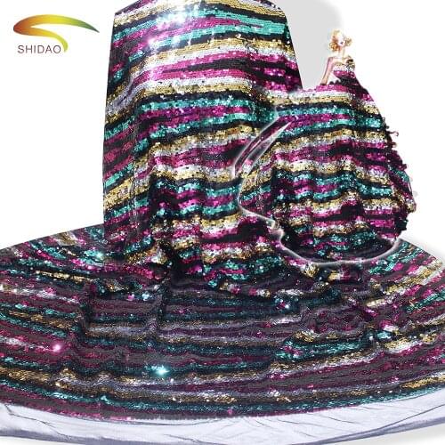 French new arrival sequined women stage dress lace fabrics