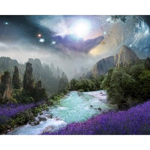 GATYZTORY Diamond Painting Wonderland Handicraft Full Square Round Drill Diamond Embroidery Scenery Mosaic Craft Kit Handmade G