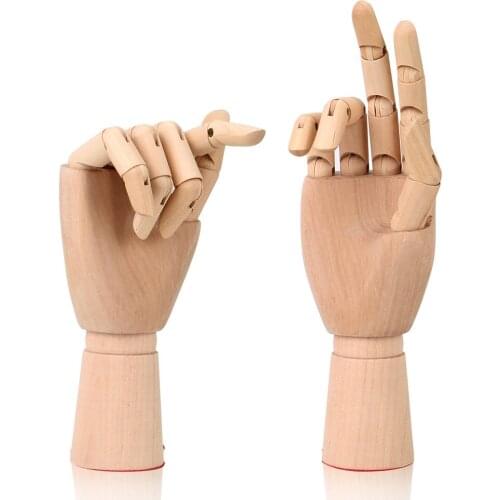 10 Inches Tall Flexible Jointed Doll Sketch Mannequin Model Movable Limbs Human Artist Models Wooden Hand Model Drawing Model