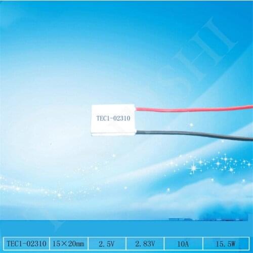 Refrigeration sheet 15*20mm 2.5V high current 10A electron cooling sheet TEC1-02310