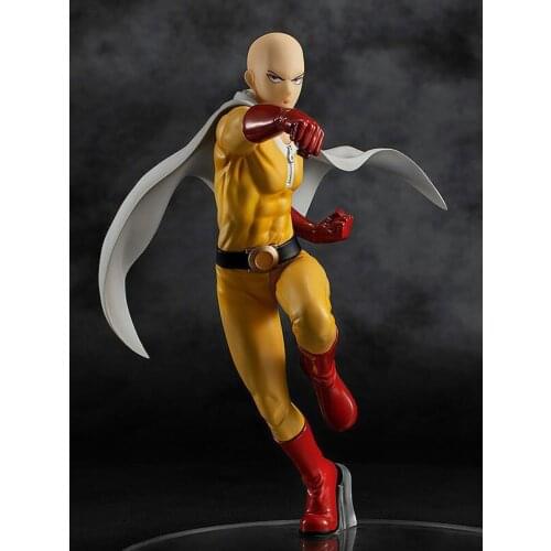 18CM Japanese Anime One Punch Man Saitama Hero Costume Ver. Genos PVC Action Figure Collection Model Toys Doll Gift Brinquedos