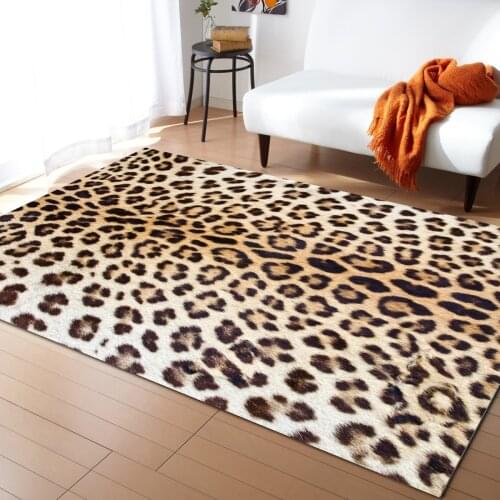 Leopard Carpet for Living Room Children Bed Room Floor Mats Window Bedside Home Decor Rugs