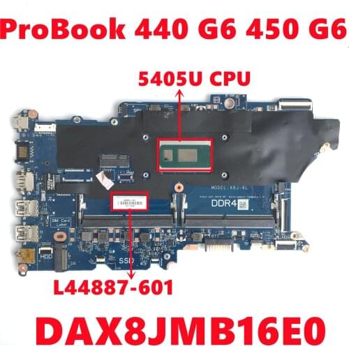 L44887-601 L44887-501 L44887-001 For HP ProBook 440 G6 450 G6 Laptop Motherboard DAX8JMB16E0 With SRFG1 5450U DDR4 100% Tested