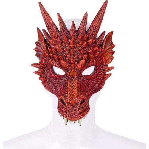 Halloween Dragon Cosplay Mask Carnival Party Animal Costume Dragon Cosplay Masquerade Face Mask Halloween Props Accessories