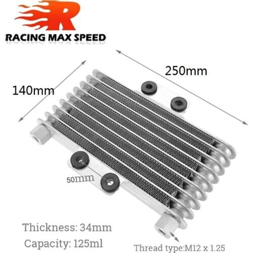 Motorcycle Oil Cooler Fuel Engine Radiator Suit 125CC - 250CC Dirt Bike ATV SILVER MOTOR De Moto for Yamaha JYM250 YS250
