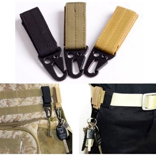 Multifunctional nylon carabiner key chain hook webbing buckle hanging belt clip tool bag tactical bag
