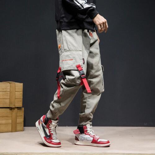 Hip Hip Streetwear Mens Joggers Ankle-Length Pants 2019 Men Cotton Pant Trousers Elastic Waist Pant Men HA027
