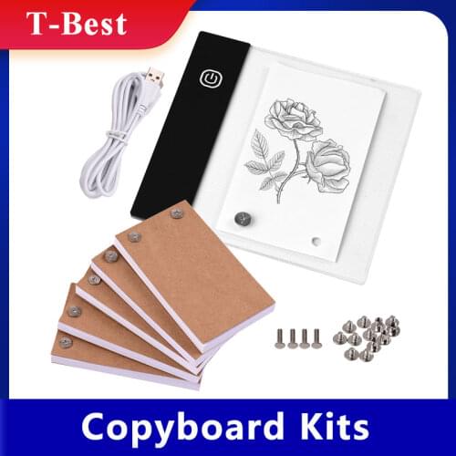 Flip Book Kit with Mini Light Pad LED Lightbox Tablet Design with Hole 300 Sheets Flipbook Paper Binding Screws for Drawing