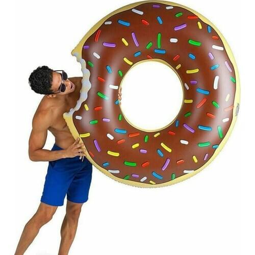 Inflatable Swimming Ring Donut Giant Pool Float Toy Circle Beach Sea Party Gift