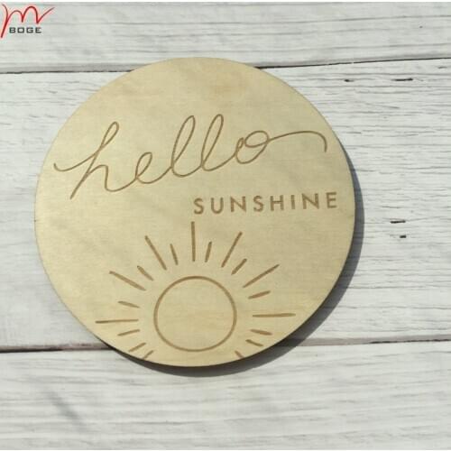 20pcs wholesale engravable gifts items wood baby announcement