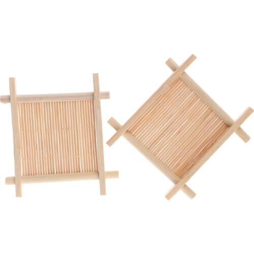Natural Wooden Bamboo Soap Dish Tray Holder Storage Soap Rack Plate Box Container for Bath Shower Plate Bathroom